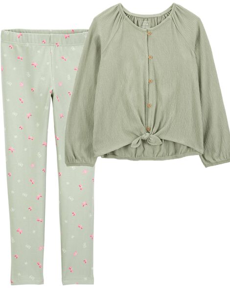  Product image 1 of Kid 2-Piece Gauze Top & Leggings Set