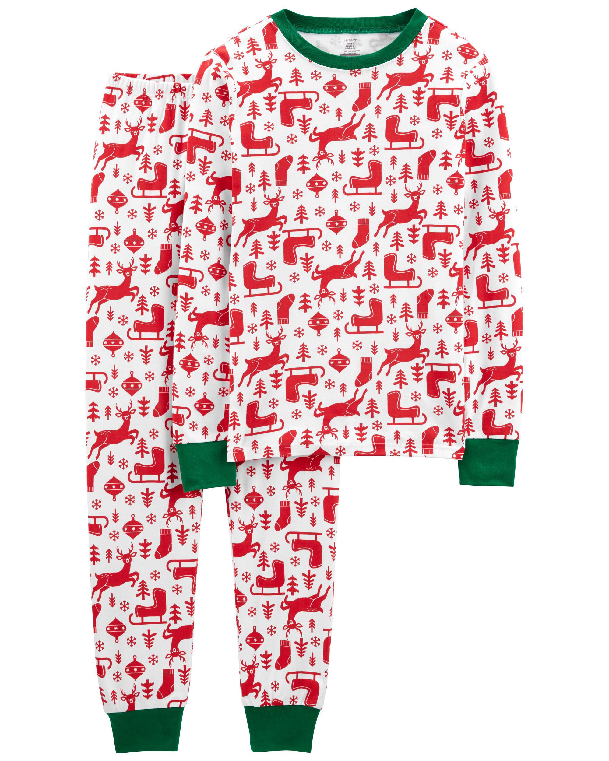 Simple Joys by Carters 3-Piece Snug-fit Cotton Christmas Pajama Set Bébé Fille