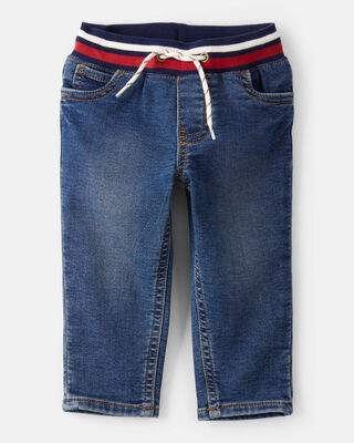 Product image 1 of Baby Boy Varsity Waistband Denim Jeans