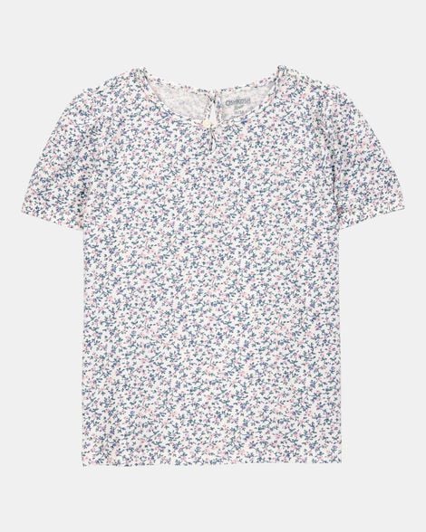 Toddler Short-Sleeve Floral Fashion Top
