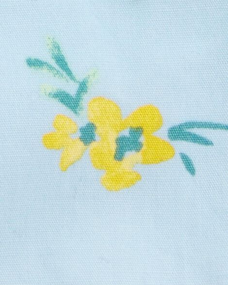  Product image 3 of Baby Floral Striped Shortall - Blue
