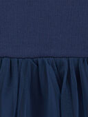 Navy - Baby Tutu Long-Sleeve Jersey Dress, Selected