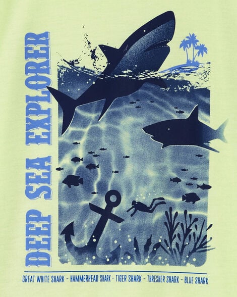 Kid 2-Piece Shark Loose Fit Pajama Set