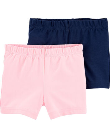 Kid 2-Pack Pink & Navy Shorts