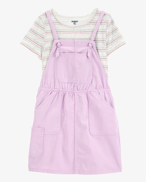 Product image 1 of Kid 2-Piece Tee and Skirtall Set-Purple