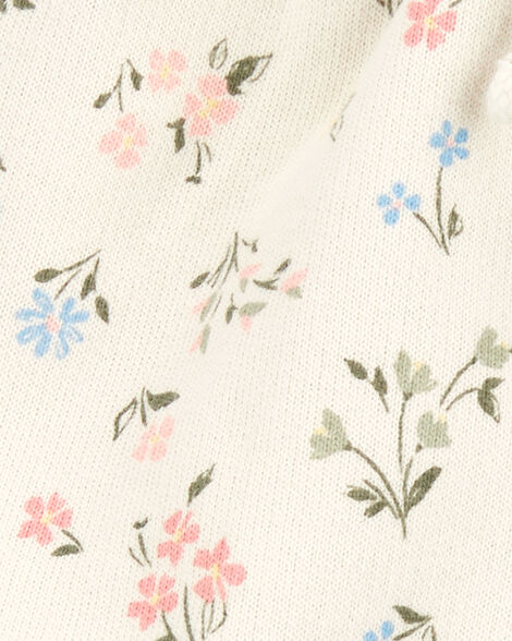 PINK FLOWERY SWEATER IN FRENCH TERRY, BABY PINK FLOWERY SWEATER IN FRENCH TERRY, BABY