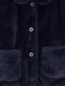 Navy - Kid Faux Fur Button-Front Jacket, Selected