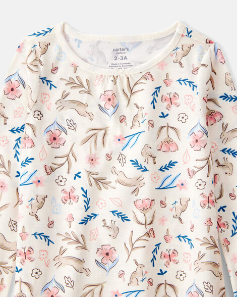 Product image 3 of Kid 2-Pack Floral Bunnies Nightgowns