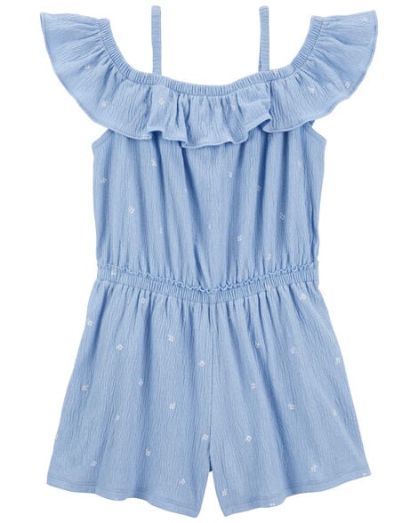 Product image 1 of Kid Crinkle Jersey Off-The-Shoulder Romper