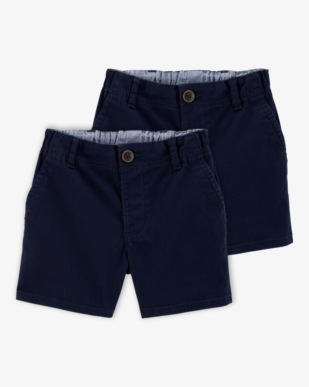 Product image 1 of Toddler Boy 2-Pack Stretch Chino Uniform Shorts - Navy