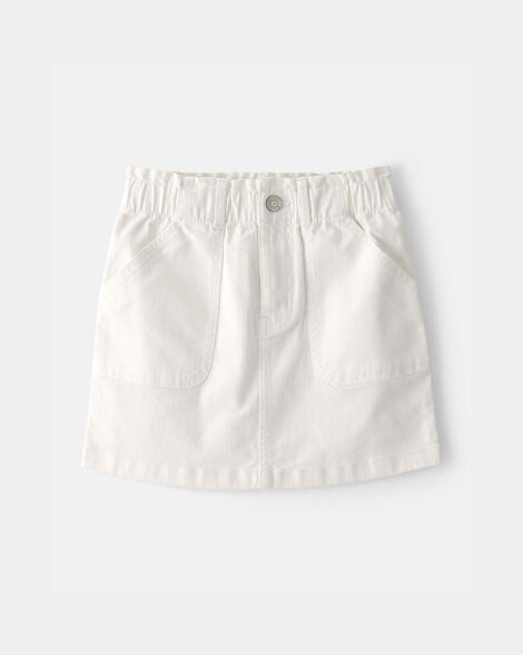 Girls Utility Skirt  - White
