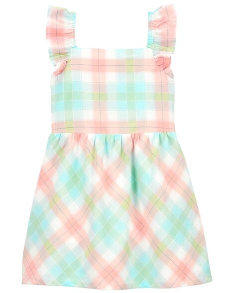  Product image 1 of Toddler Plaid Flutter Dress