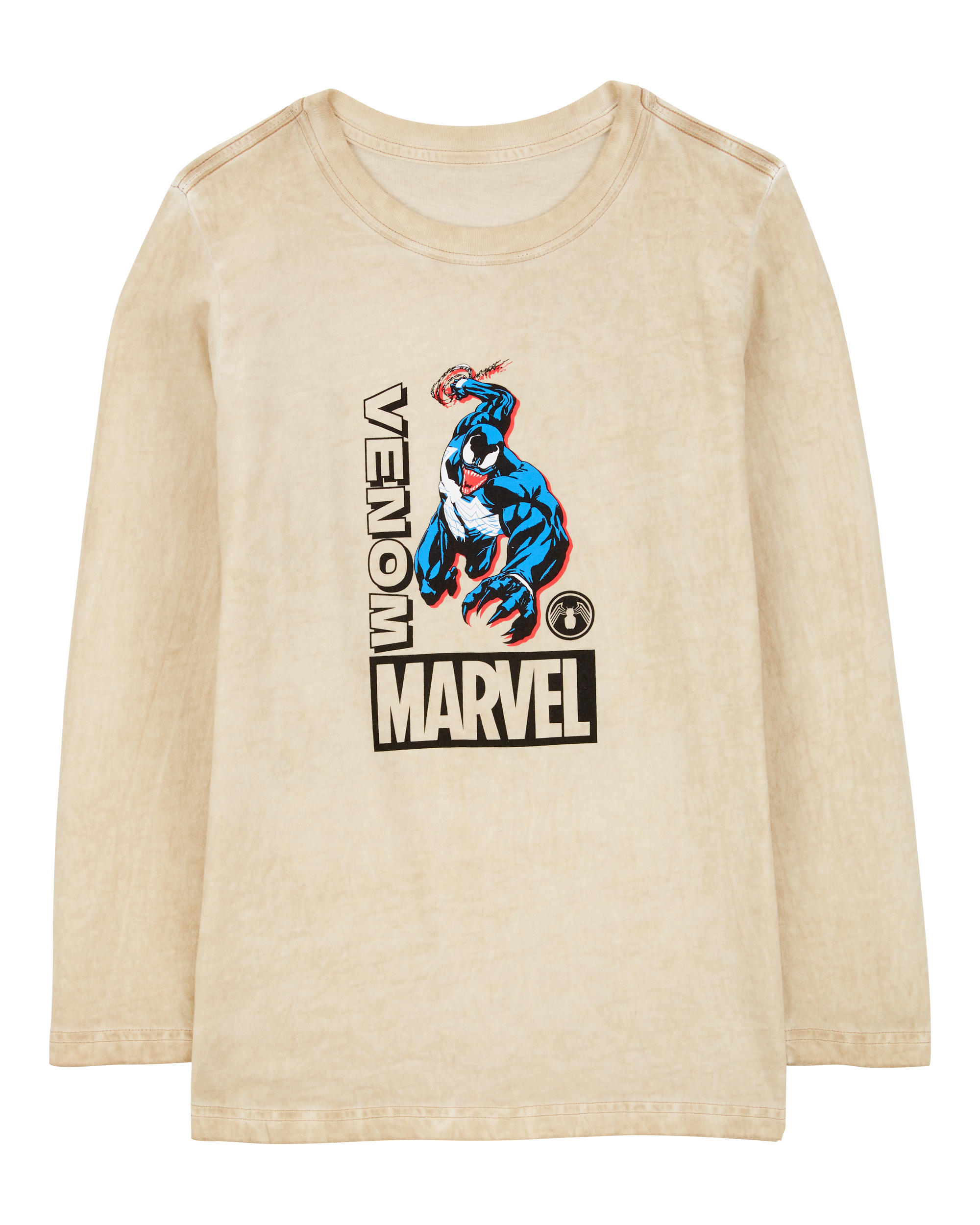 Kid Superhero Long-Sleeve Graphic Tee - Tan