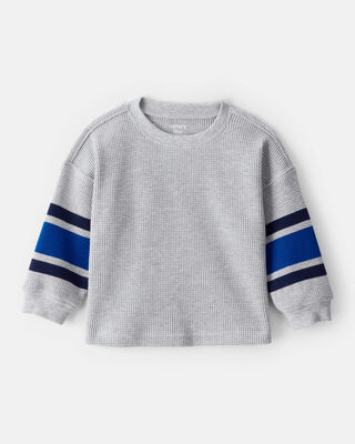 Baby Boy Thermal Long-Sleeve T-Shirt - Orange/Tan