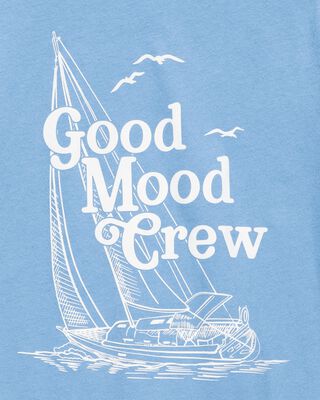 Product image 2 of Kid Good Mood Crew Short-Sleeve Graphic Tee - Blue
