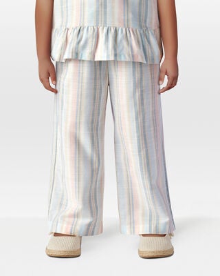 Product image 2 of Toddler Striped Linen Look-Alike Tie-Waist Pants