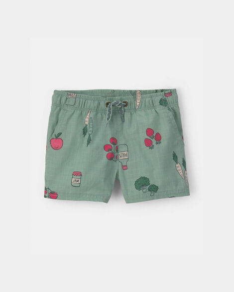 baby boy veggie fruit shorts - green