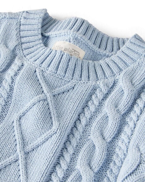 Baby Organic Cotton Evergreen Fair Isle Sweater 