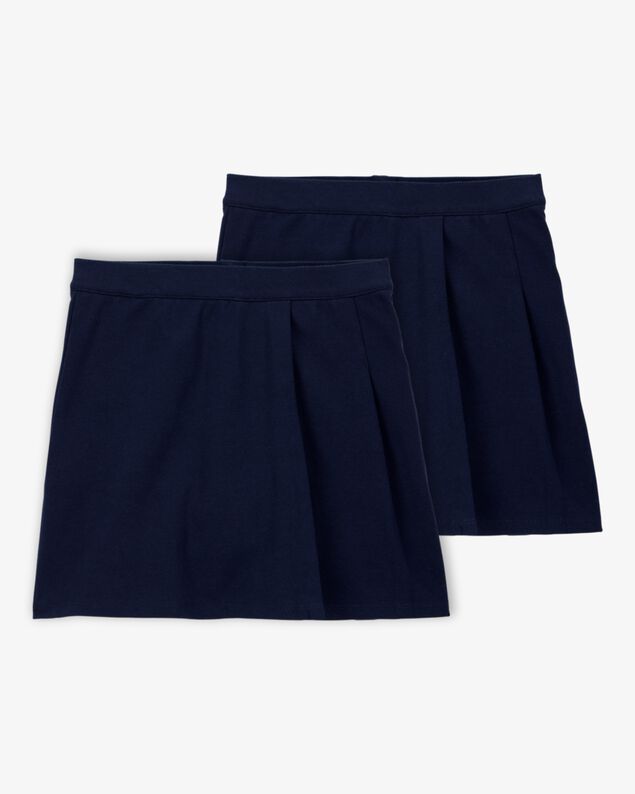 Product image 1 of Kid 2-Pack Ponte Knit Uniform Skirts - Navy