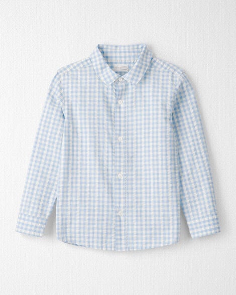 Boys Seersucker Button-Front Shirt Made with Organic Cotton