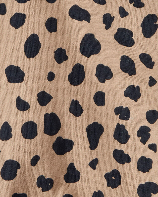 Product image 2 of Baby Leopard Hooded Long-Sleeve Bubble Romper - Brown