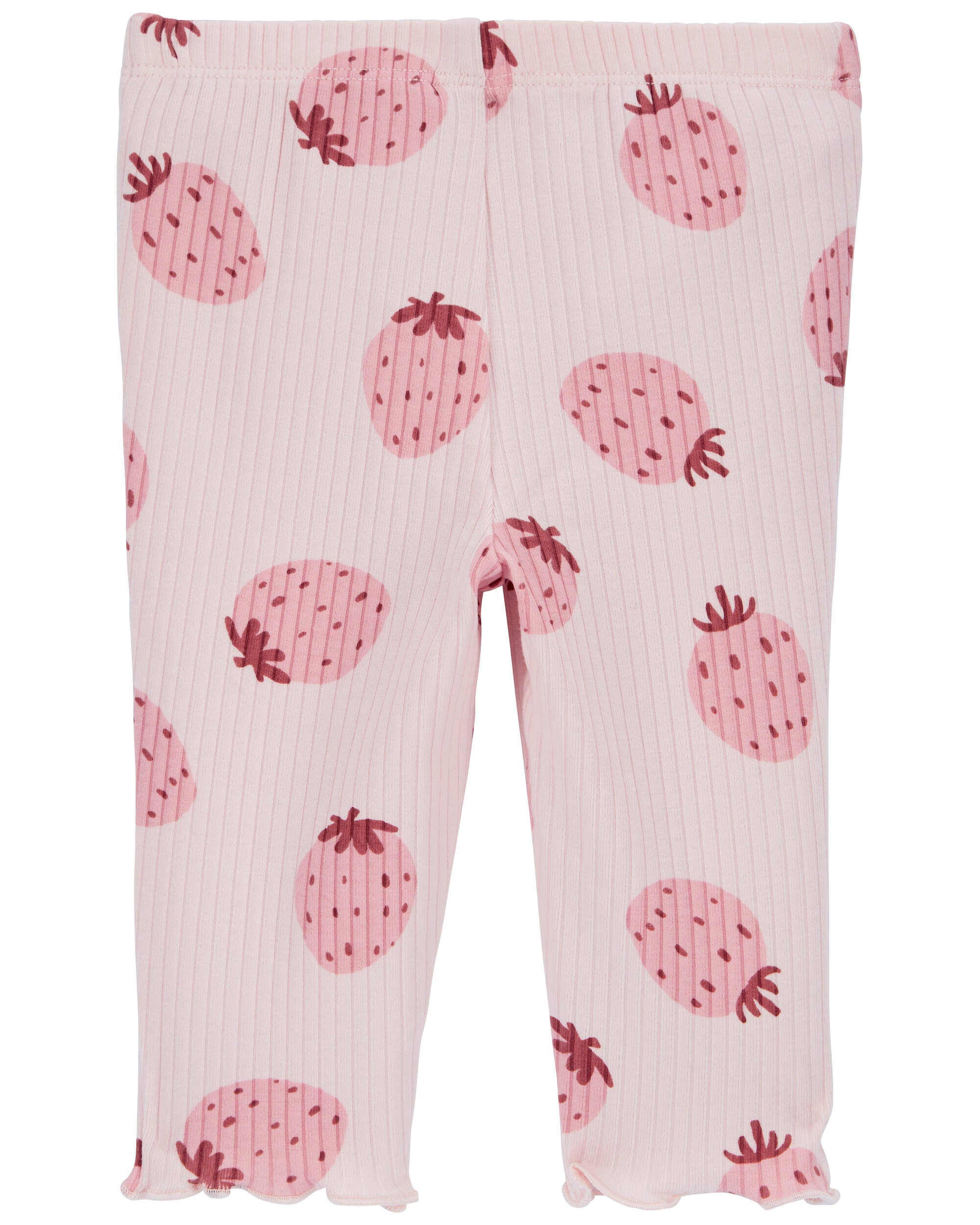Baby Strawberry Pull On Ribbed Pants Carter s Carter s