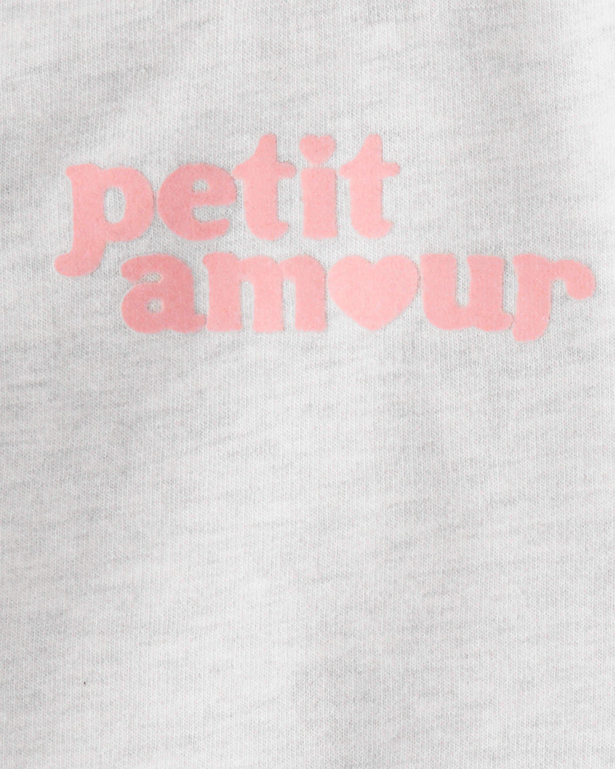 Baby Girl 3-Piece 'Petit Amour' Polka Dot Cardigan Outfit Set - Pink