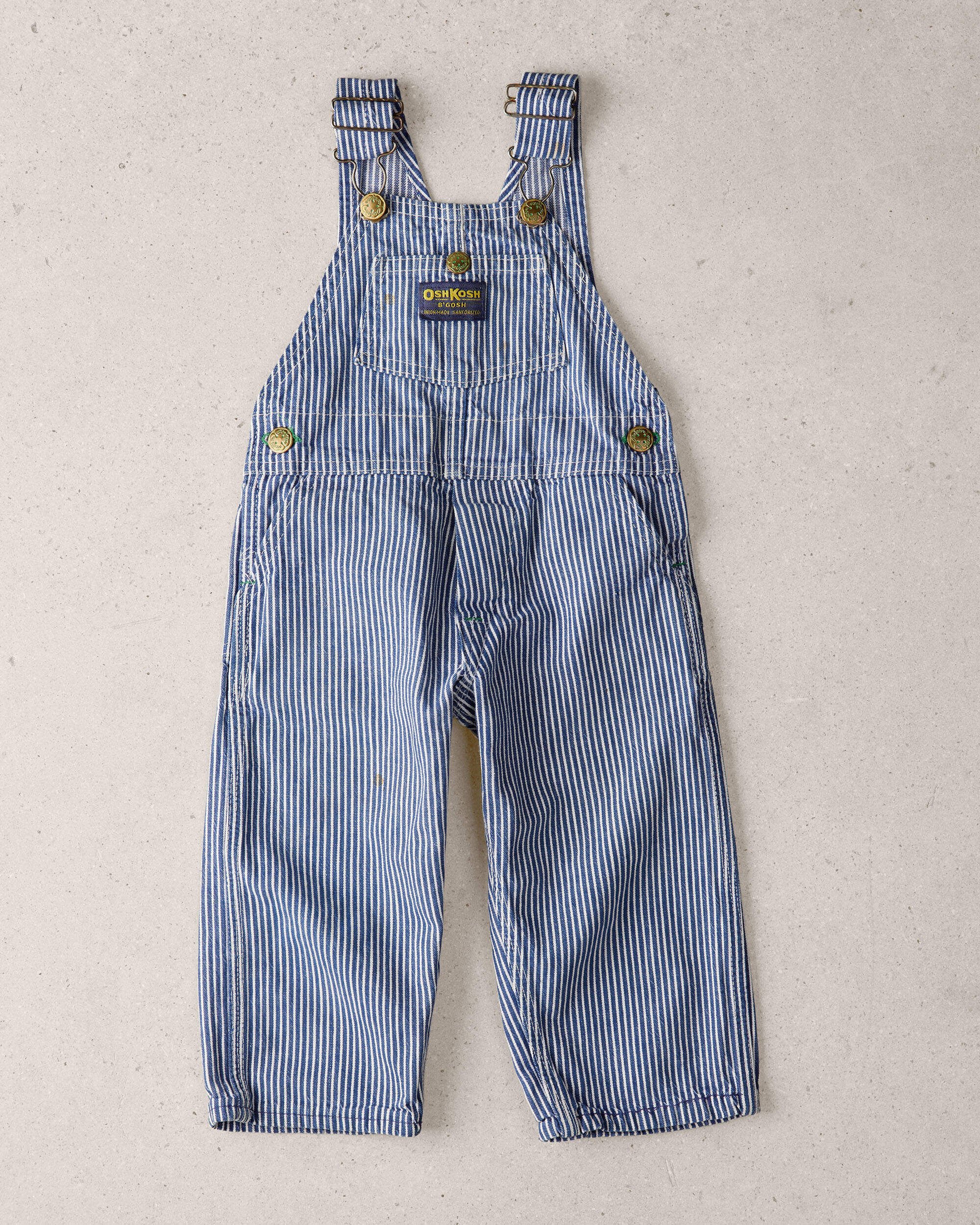 Baby 24M Vintage Hickory Stripe Denim Overalls from the OshKosh Archive Release