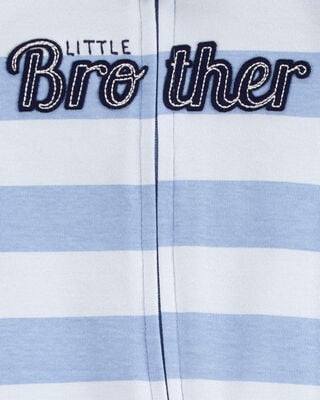 Product image 2 of Baby Little Brother 2-Way Zip Cotton Sleep & Play Pajamas