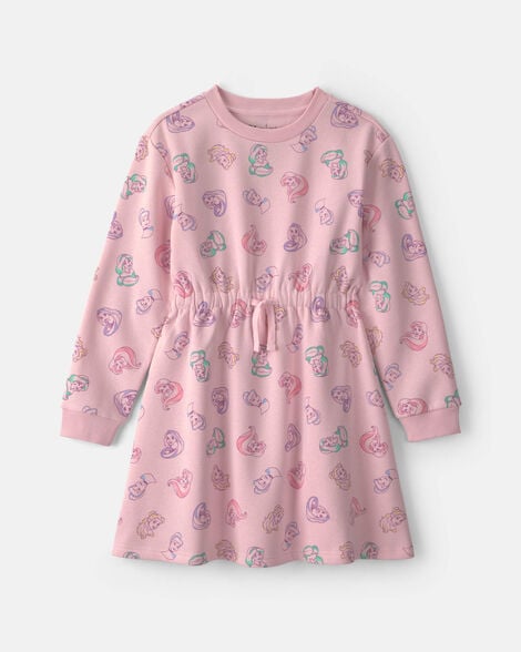 girls disney© princess long-sleeve dress - pink
