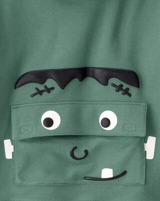 Product image 2 of Toddler Halloween Frankenstein Pullover Hoodie - Green