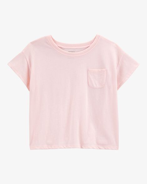  Product image 1 of Kid Solid Short-Sleeve Fashion Top - Pink