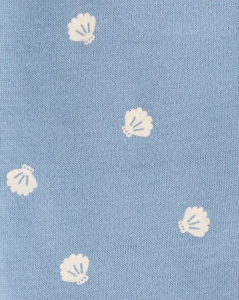 Product image 2 of Baby Girl Shell Cotton Romper - Blue