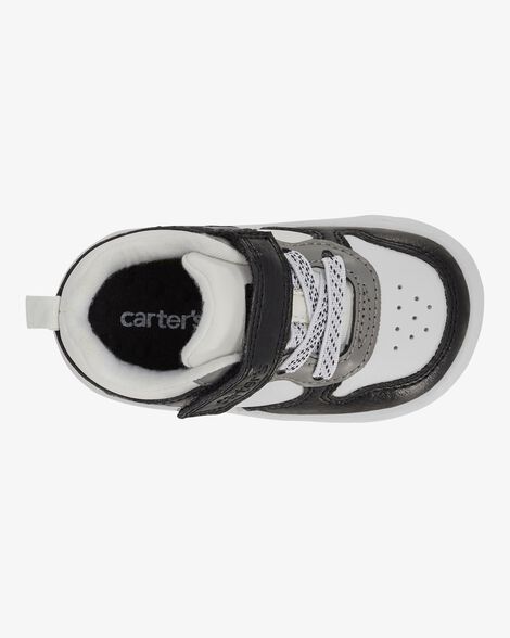  Product image 4 of Every Step® First Walker Faux Leather Fashion Sneakers - White/Black