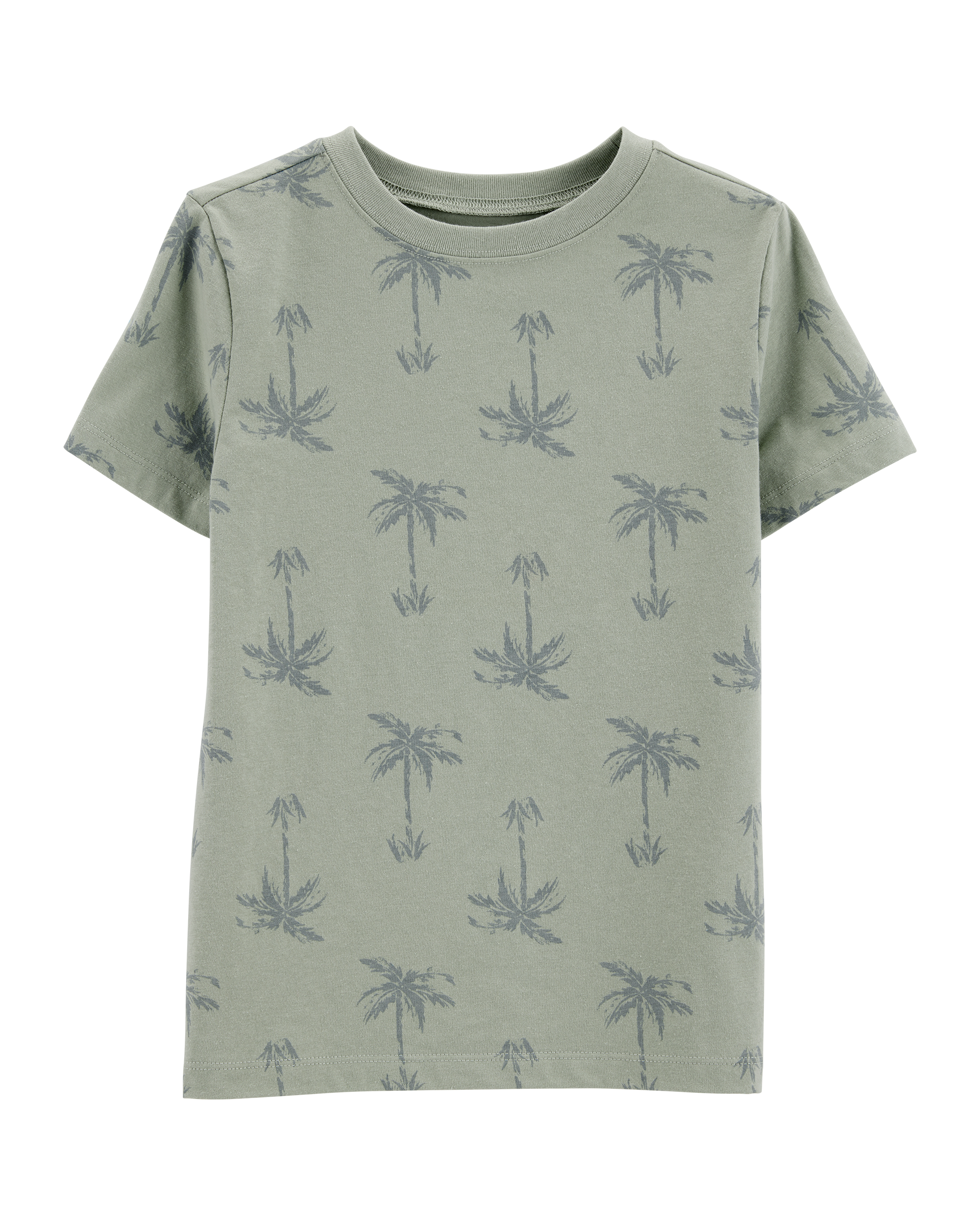 Boys Palm Tree Print Tee - Green