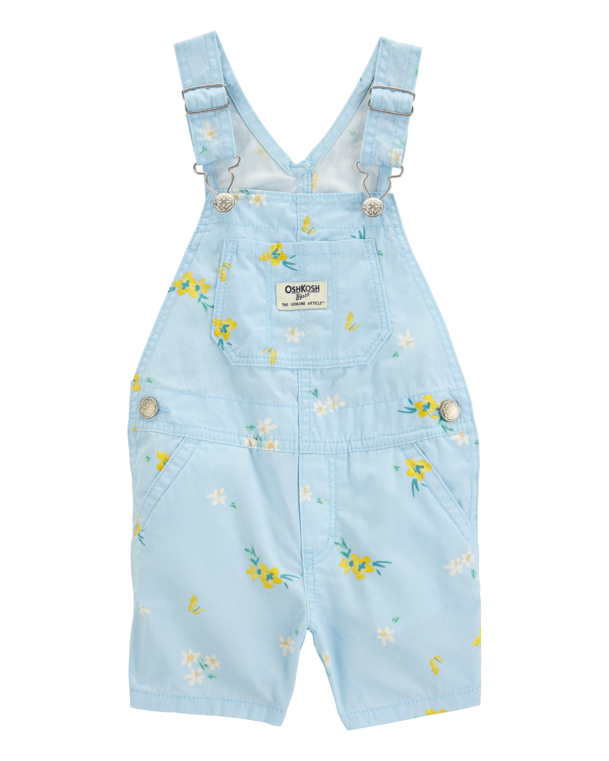 Baby Girl Floral Shortall - Blue