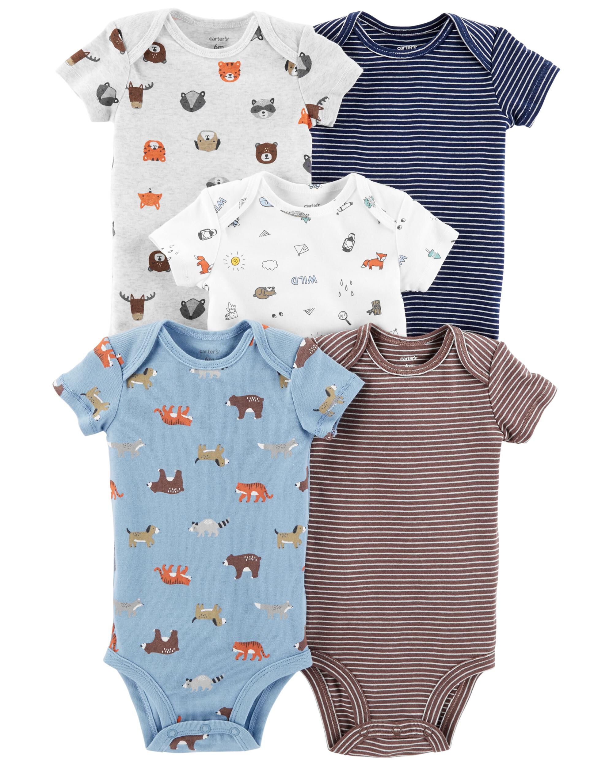 5Pack Animal Original Bodysuits