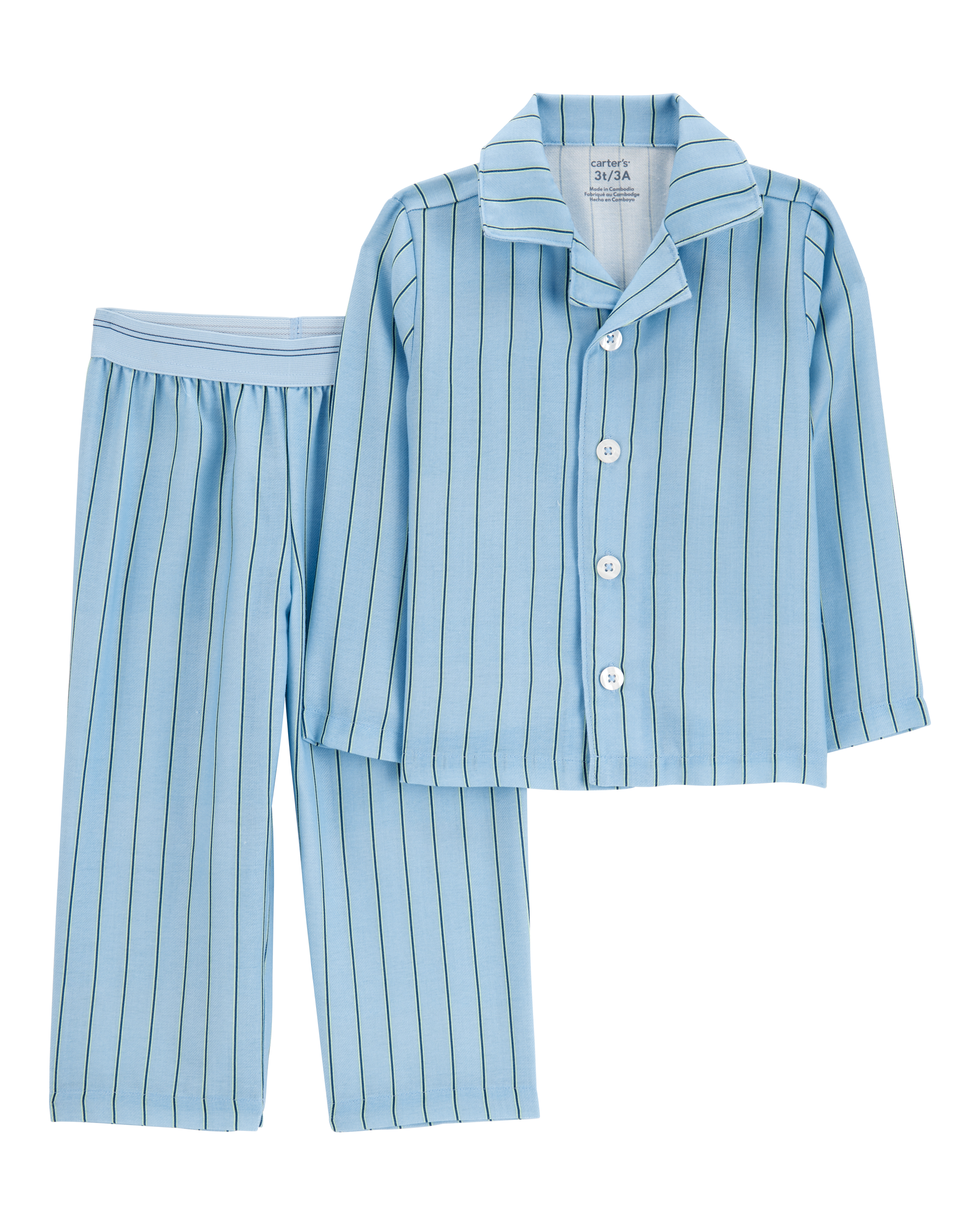 Toddler Striped Loose Fit 2-Piece Pajamas