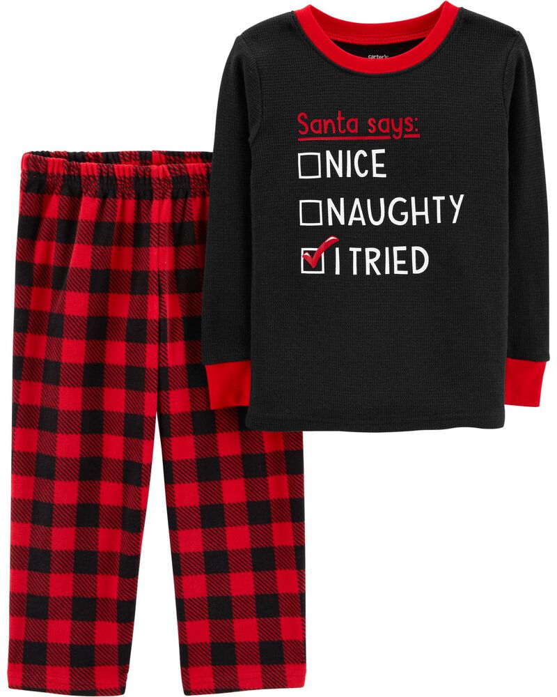 2 Piece Toddler Christmas Thermal Fleece Pjs Carters Com