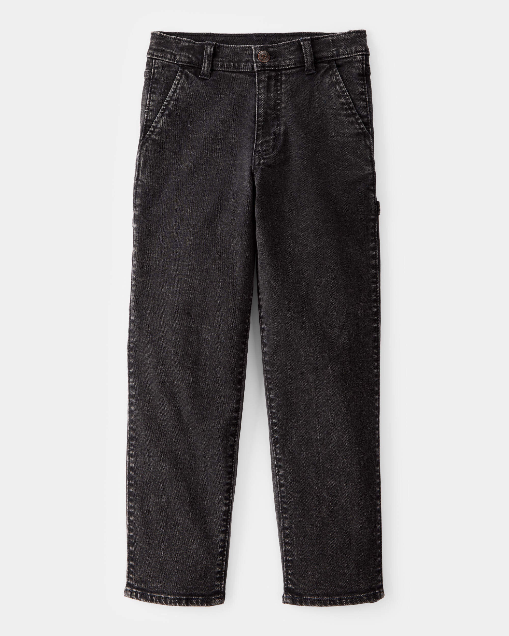 Kid Baggy Iconic Denim Cargo Pants - Black Wash - OshKosh