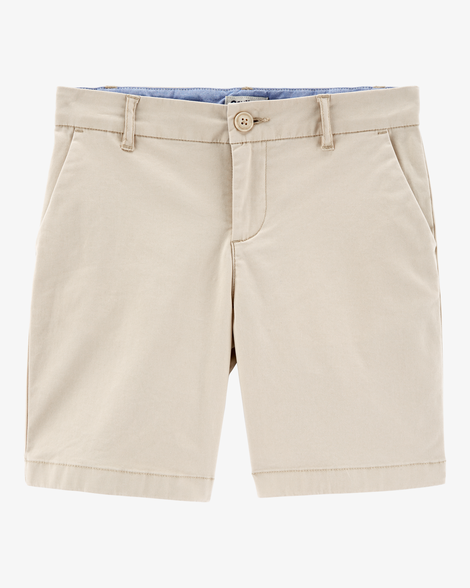 Girls Stretch Chino Shorts - Khaki