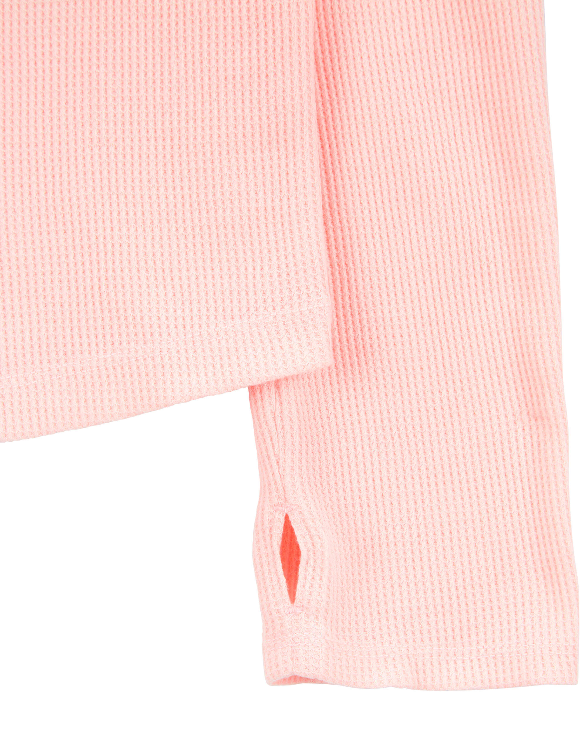 Kid Waffle Knit Long-Sleeve Thermal Tee - Pink - Carter's | Carter's
