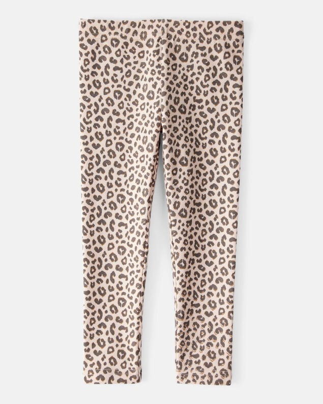 Product image 2 of Toddler Girl Cotton Leopard Stretch Leggings - Brown