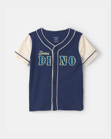 toddler boy 'team dino' jersey - navy blue