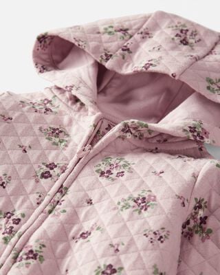 Product image 2 of Baby Quilted Double Knit Floral Pram Made with Organic Cotton