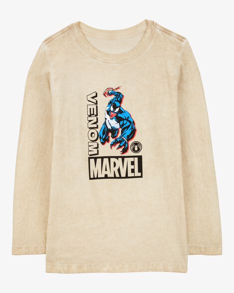  Product image 1 of Kid Superhero Long-Sleeve Graphic Tee - Tan