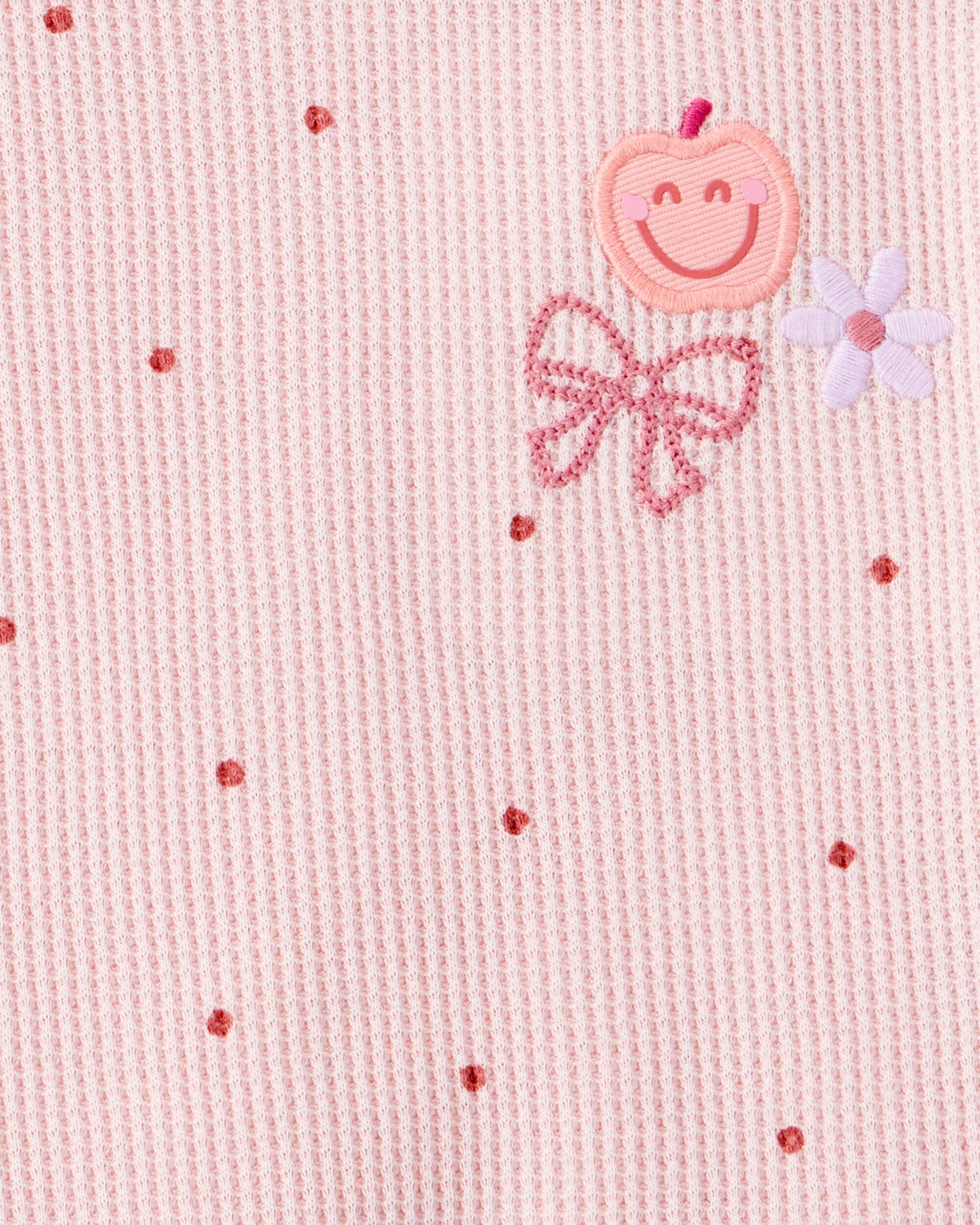 Baby Girl 2-Piece Polka Dot Top & Cotton Cargo Joggers Set - Pink