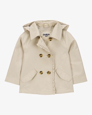 Product image 1 of Toddler Ruffle Trench Coat - Khaki