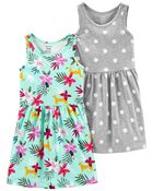 2-Pack Tank Jersey Dresses, , hi-res