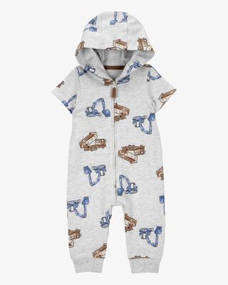 Baby 5-Pack Construction Short-Sleeve Cotton Bodysuits